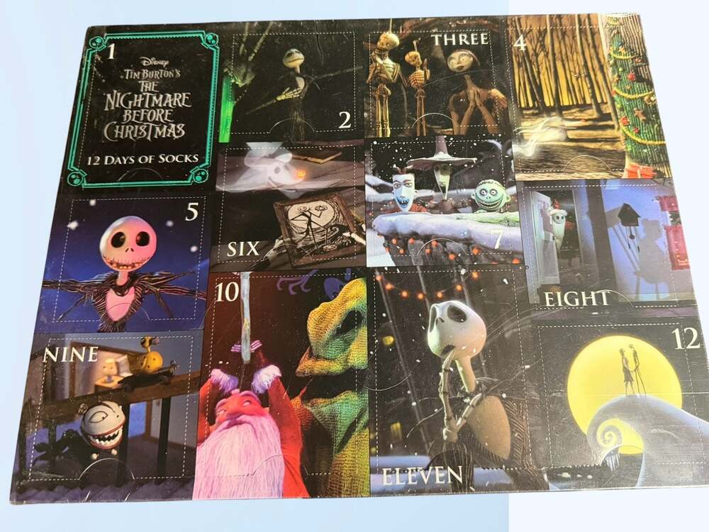 Disney The Nightmare Before Christmas 30th Anniversary 12 Days of Socks Advent C